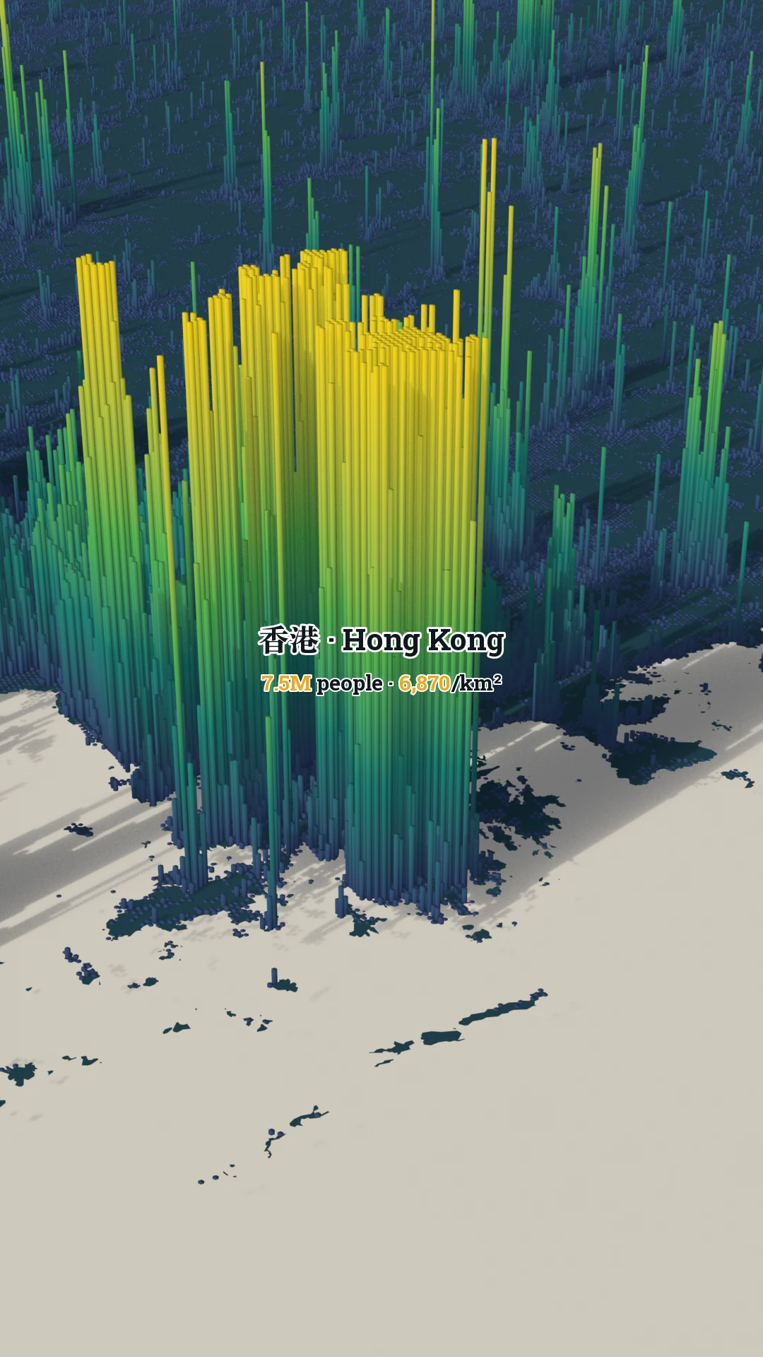 Hong Kong urban population field