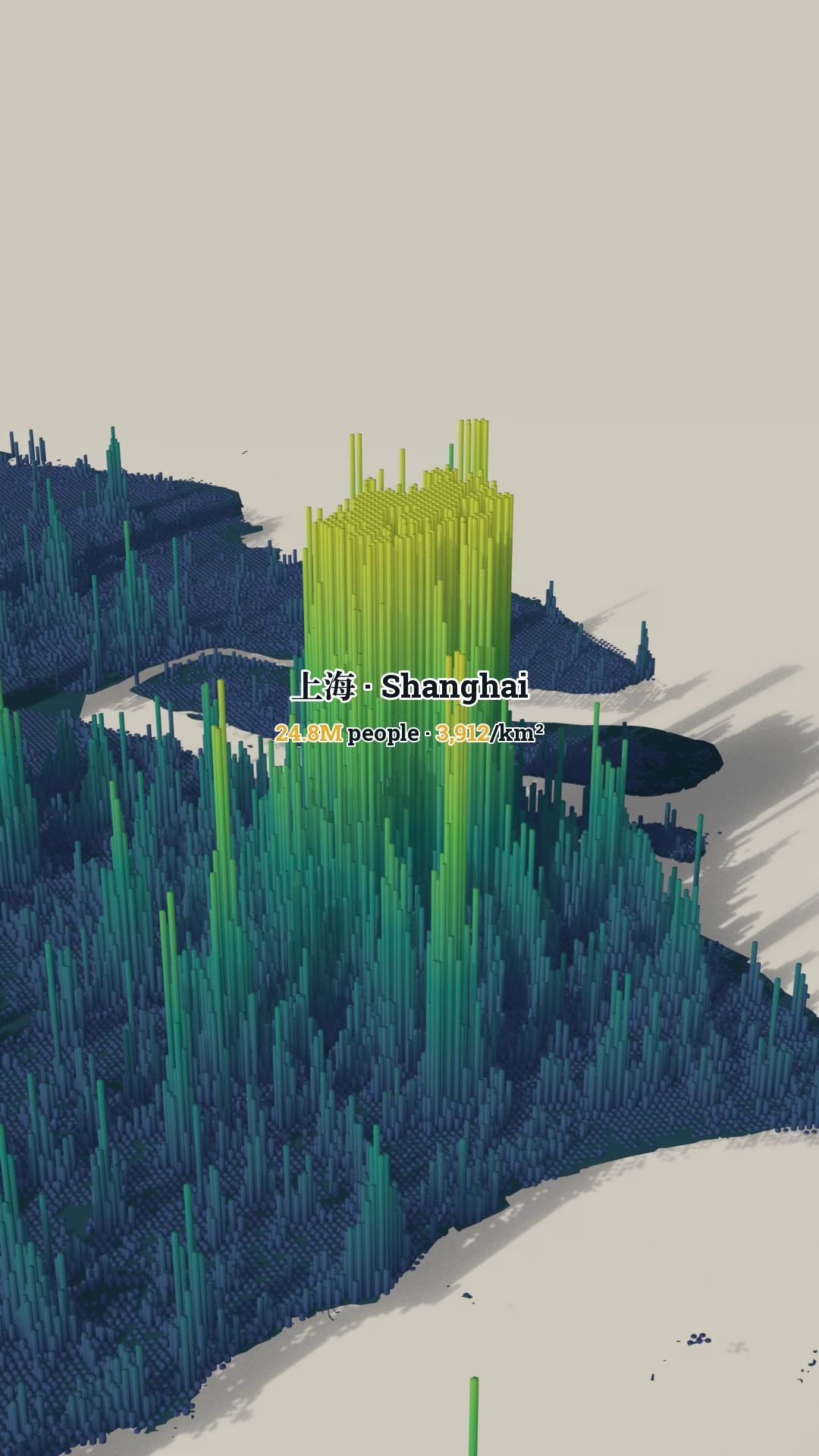 Shanghai urban population field
