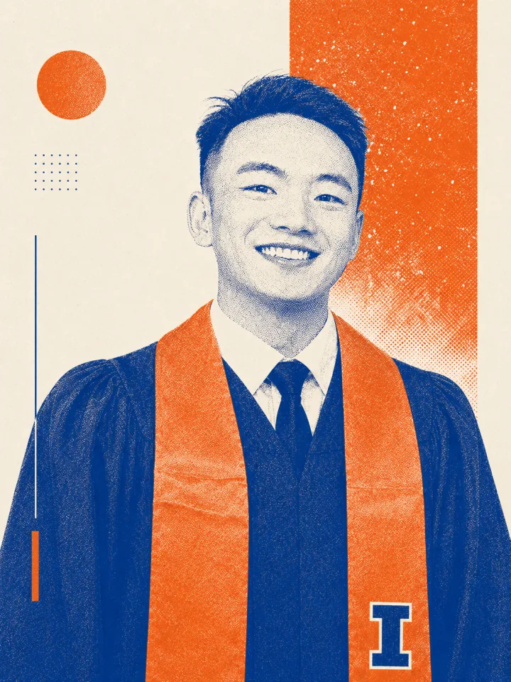 Felix Liu in graduation attire