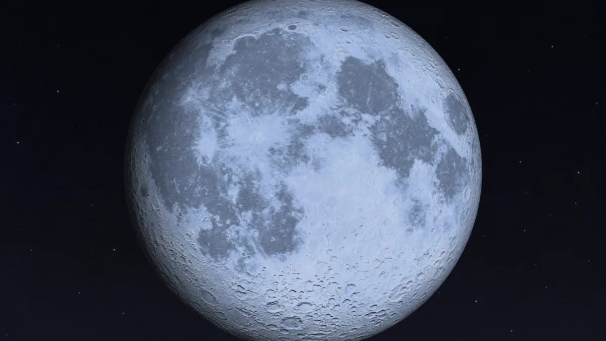 Full moon over a tide curve, from the Moon calendar 2026 video